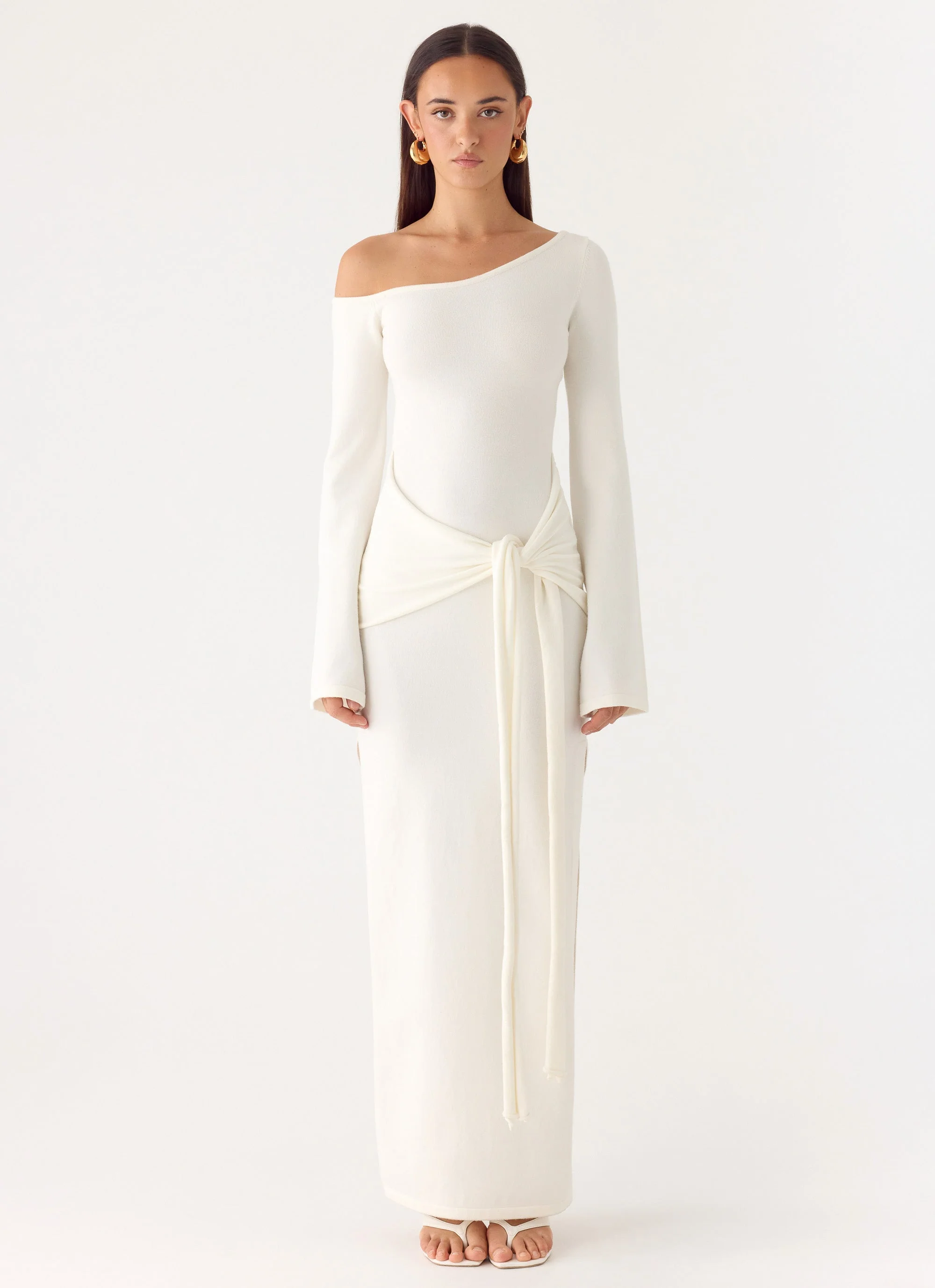 Kova Knit Maxi Dress - White