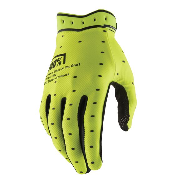 Gants cross 100% RIDEFIT 2026 - JauneRef : CE1583