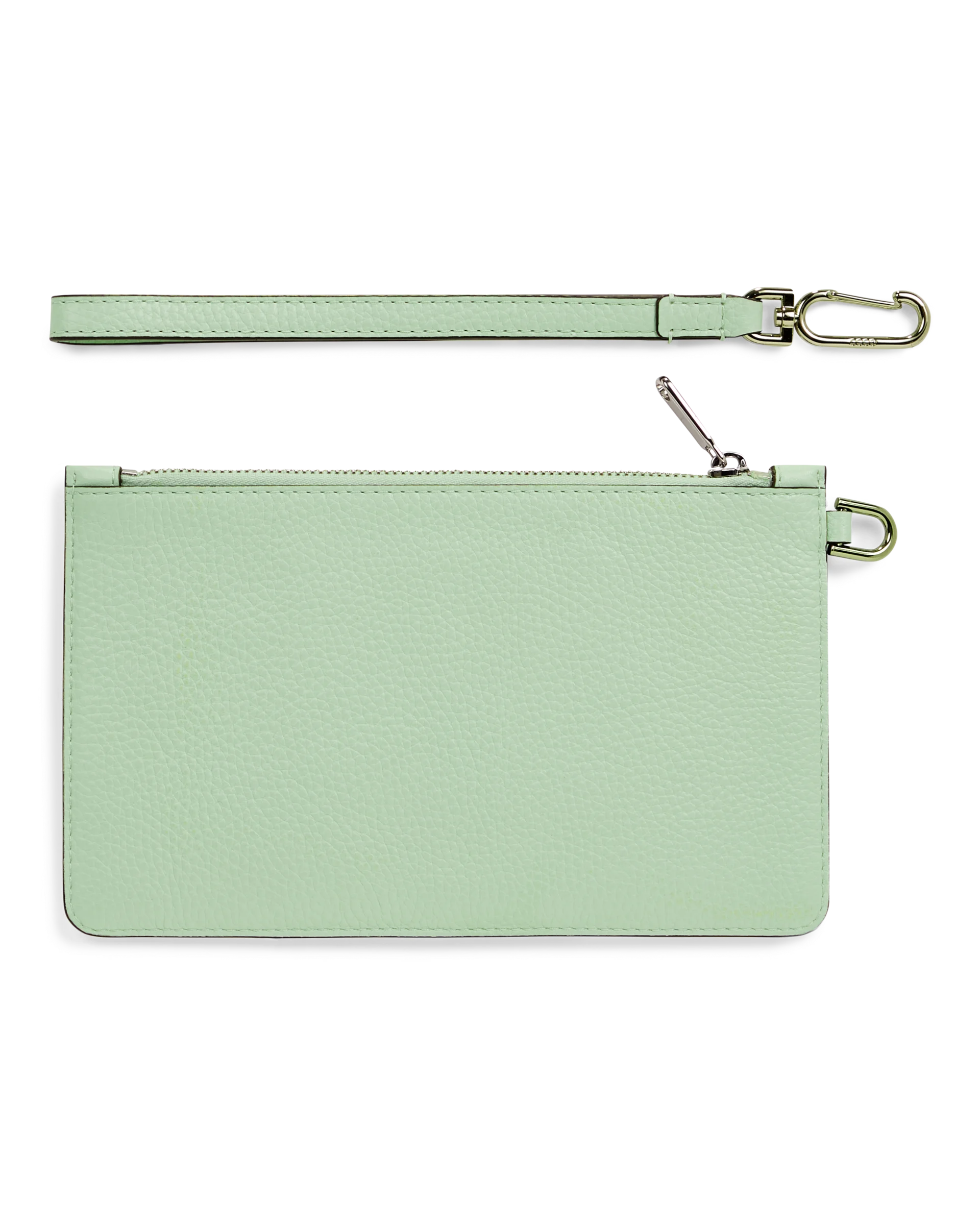 ECCO Wristlet Kleine Umhängetasche aus Leder Grün 14X23X1 cm