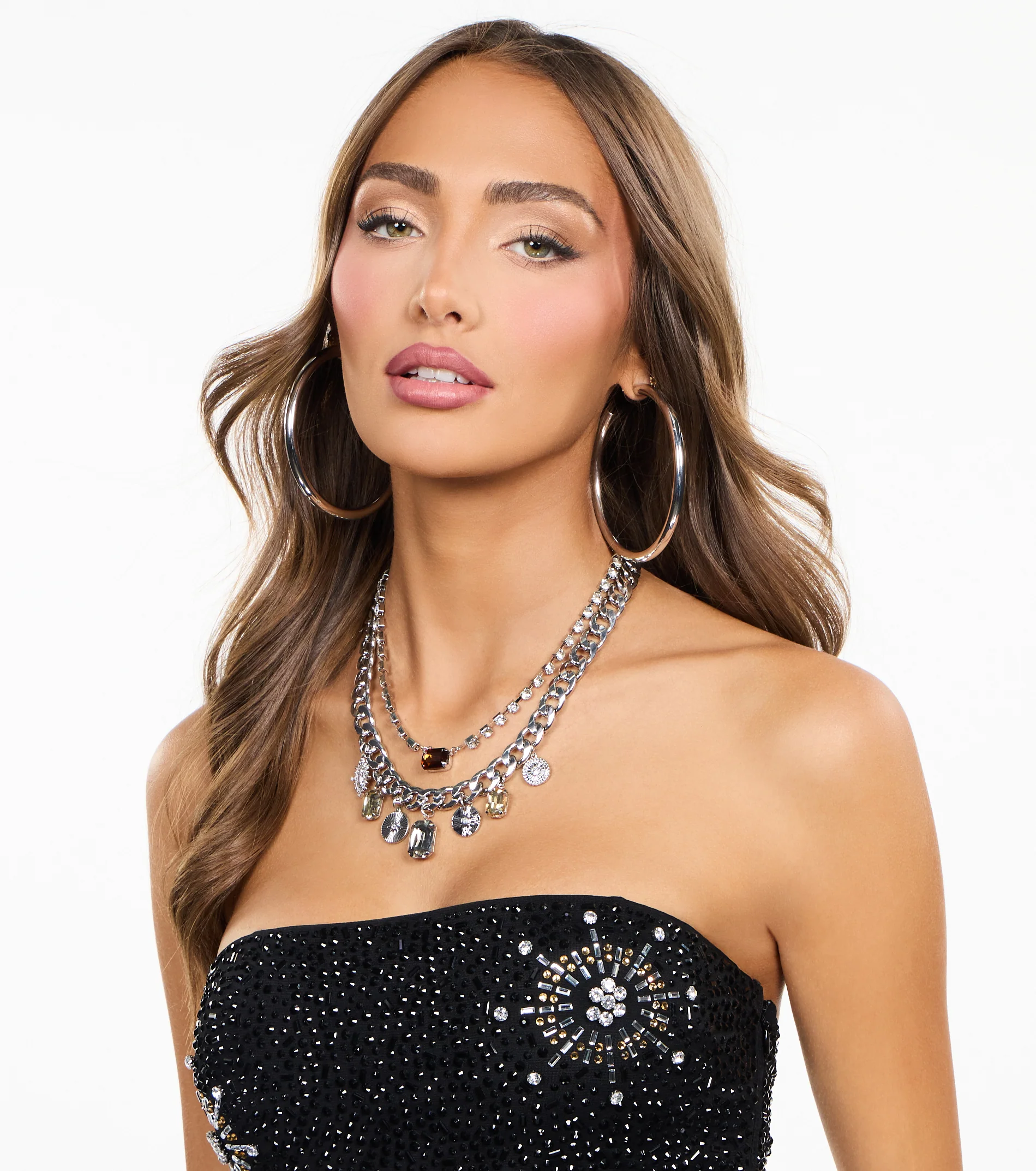 Charm Stack Layered Necklace