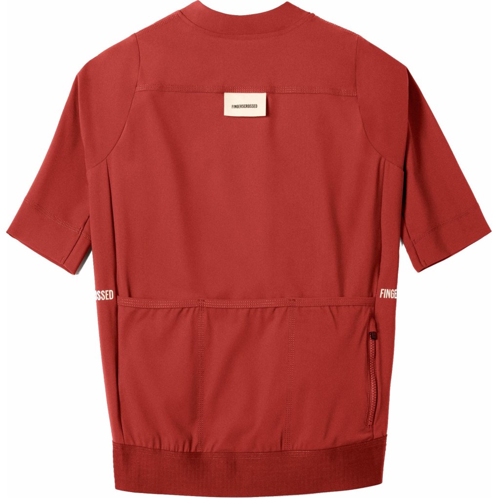FINGERSCROSSED Road Short Sleeve Jersey Men - Brick