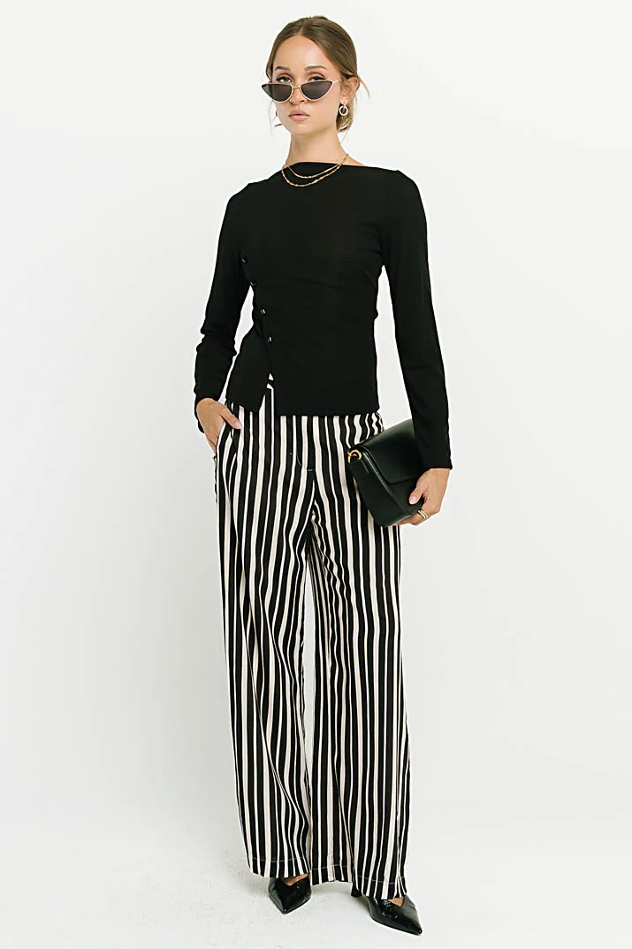 Ariya Asymmetrical Top in Black