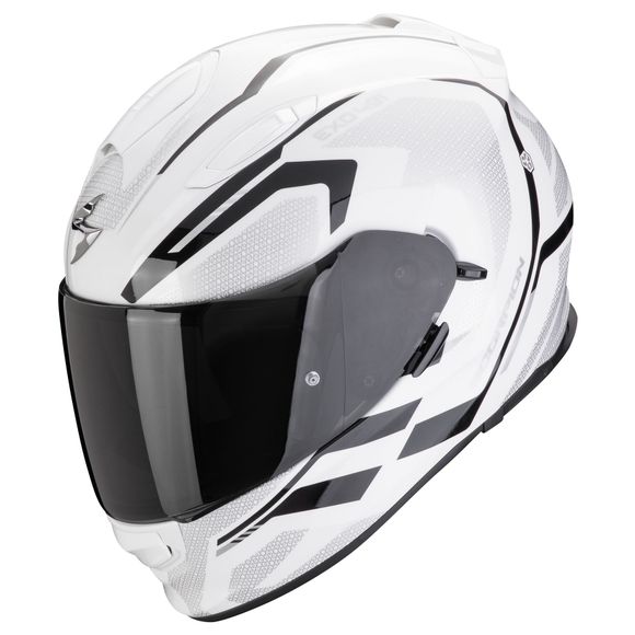 Full-Face Helmet Scorpion Exo EXO-491 - KRIPTA - White / BlackRef : SC1021