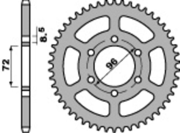 PBR Output Sprocket Standard Steel 813 - 520 13 TeethHUSQVARNA 400 WR 400 - 1979 - 1980Ref: PBR01580A / 1077782002
