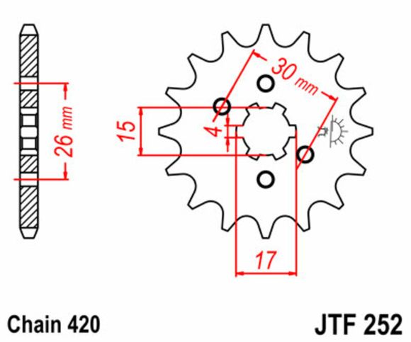 JT. Standard steel 252 - 420Ref: Jtc01101A / 1077308003
