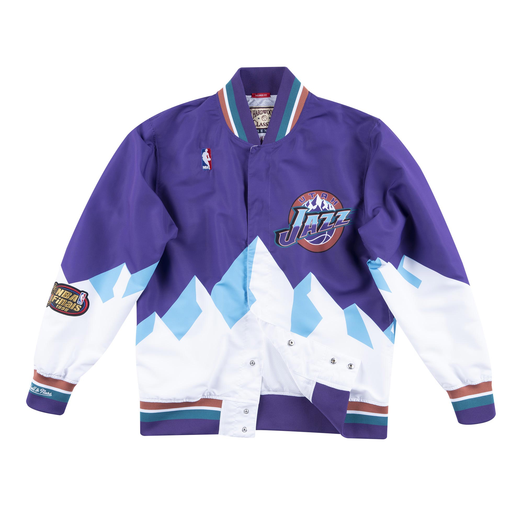 Utah Jazz 1997-98 Authentic Warm Up NBA Jacket Purple