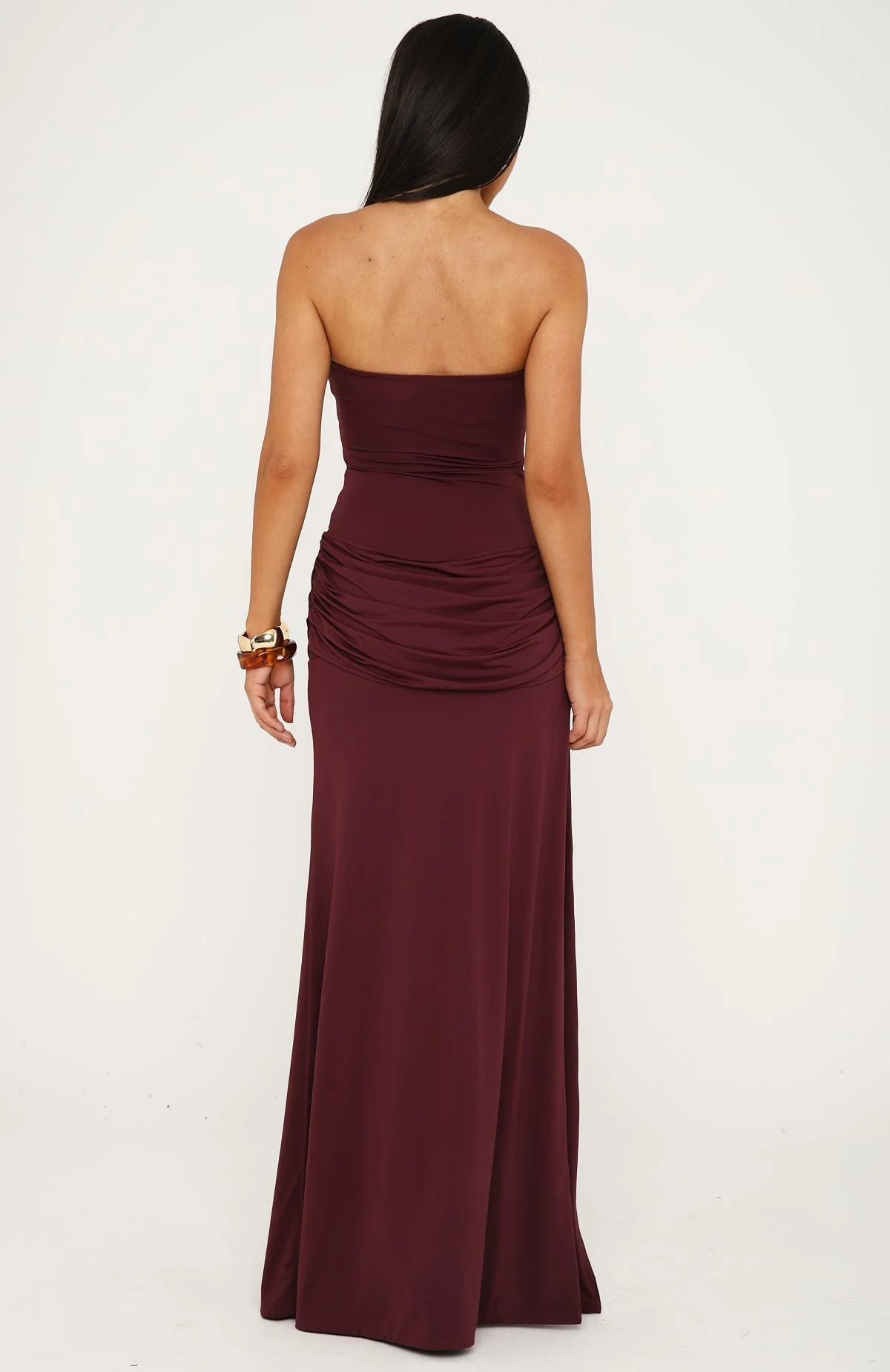 Make You Regret Strapless Maxi Dress Mauve