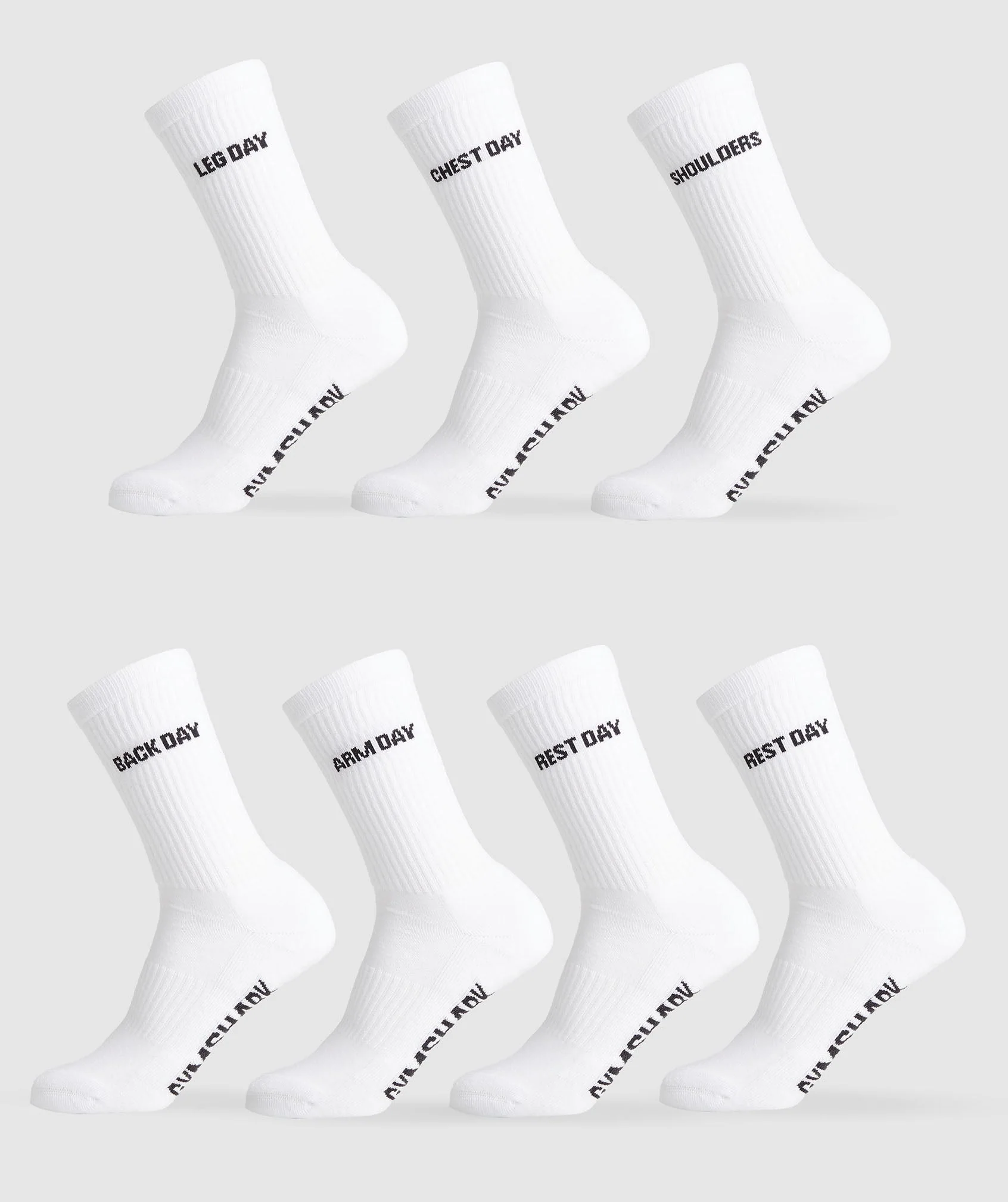 GFX Crew Socks 7PK White