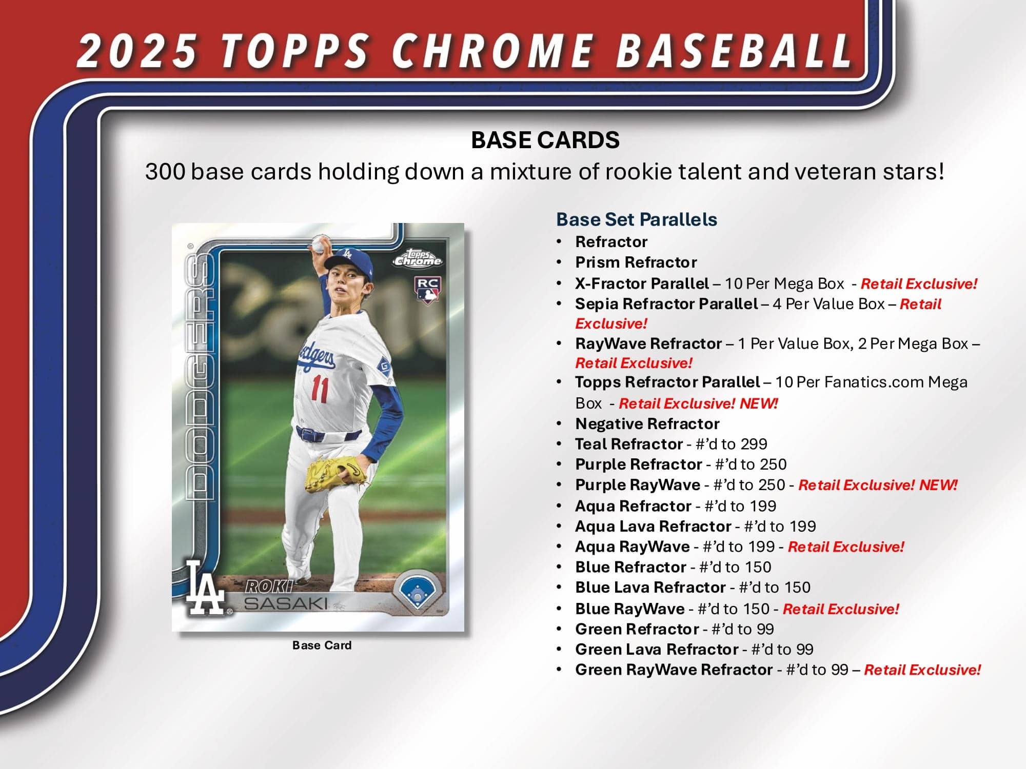 2025 Topps Chrome Baseball MLB Mega Box