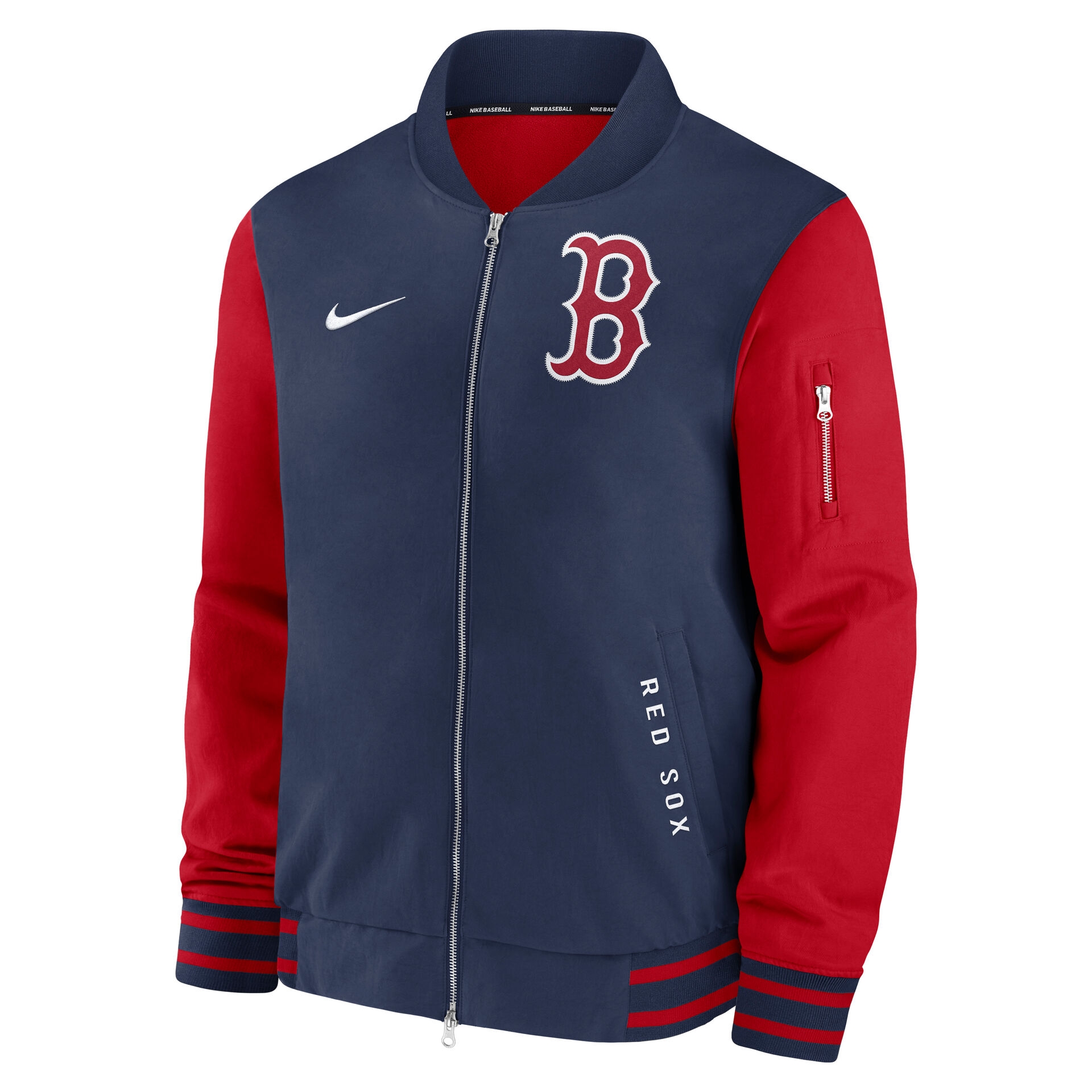 Boston Red Sox 2026 MLB Authentic Dugout Bomber Jacket Navy
