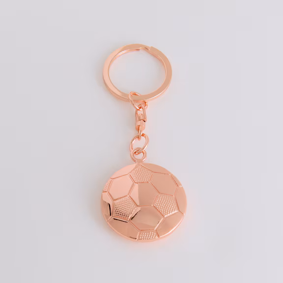 Manchester United Flat Football Keyring Rose Gold