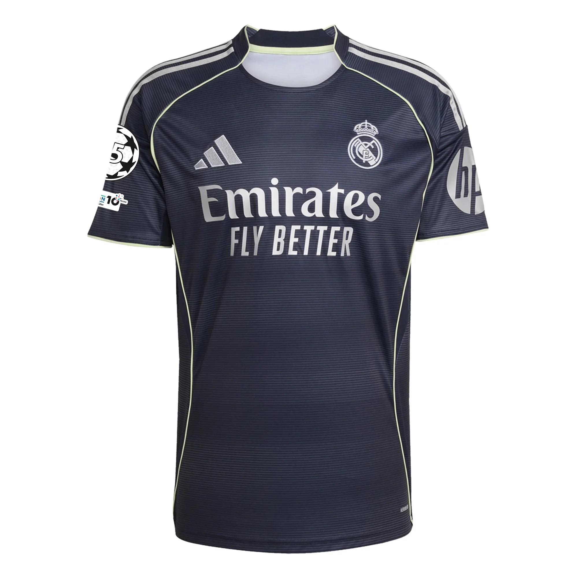 Kylian Mbappé Real Madrid 25/26 Away Jersey w/ Champions League Patches (Legend Ink)