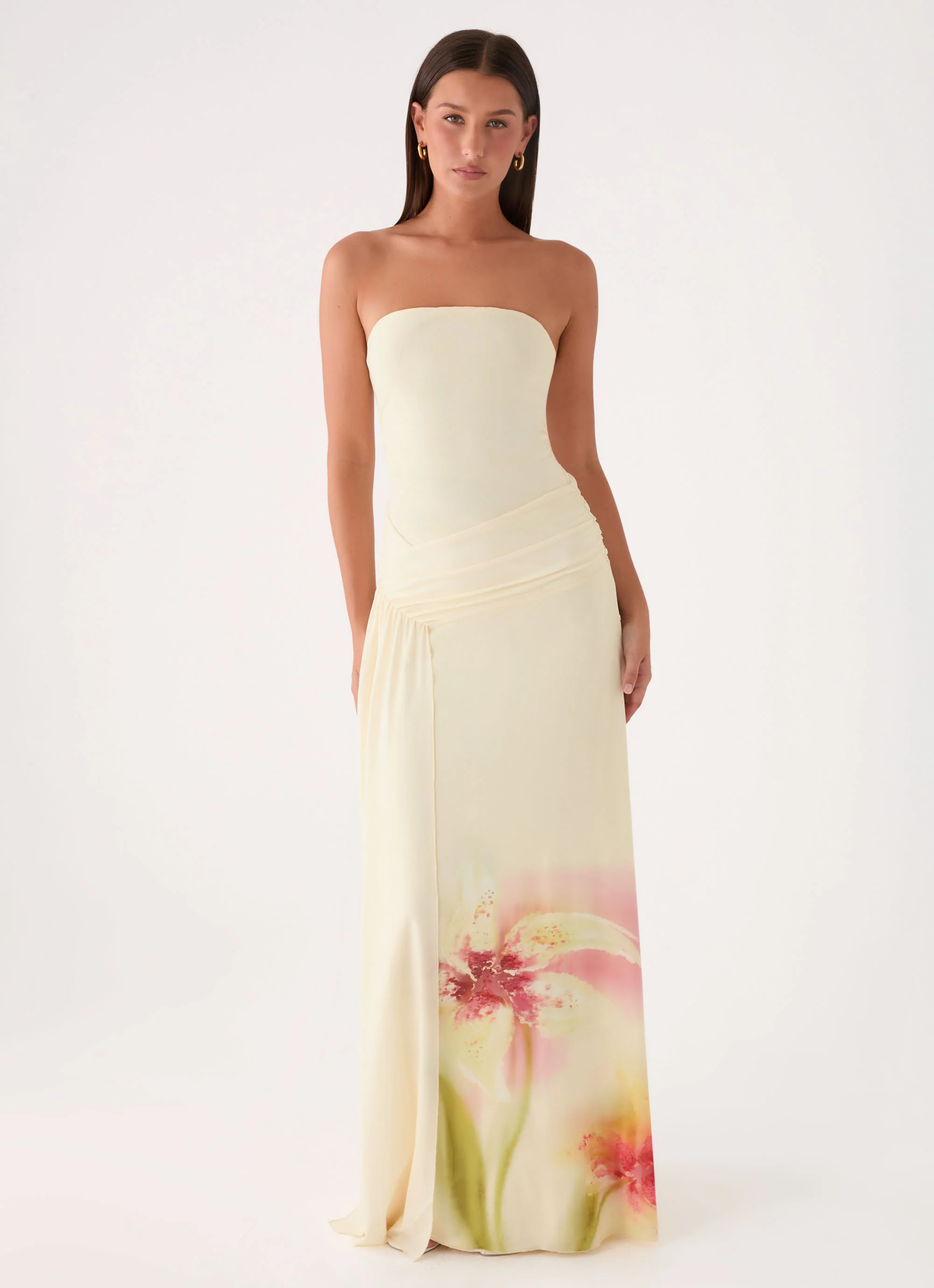 Palomar Strapless Maxi Dress - Soft Lily