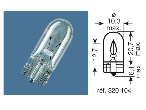 OSRAM Original Line W3W 12V 3W bulb - Universal x10Ref: Osrm00069A / 3062594