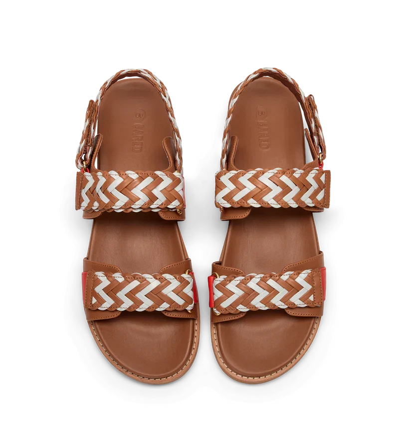 Cygnet Ice Blue Mix Leather Chunky Sandals