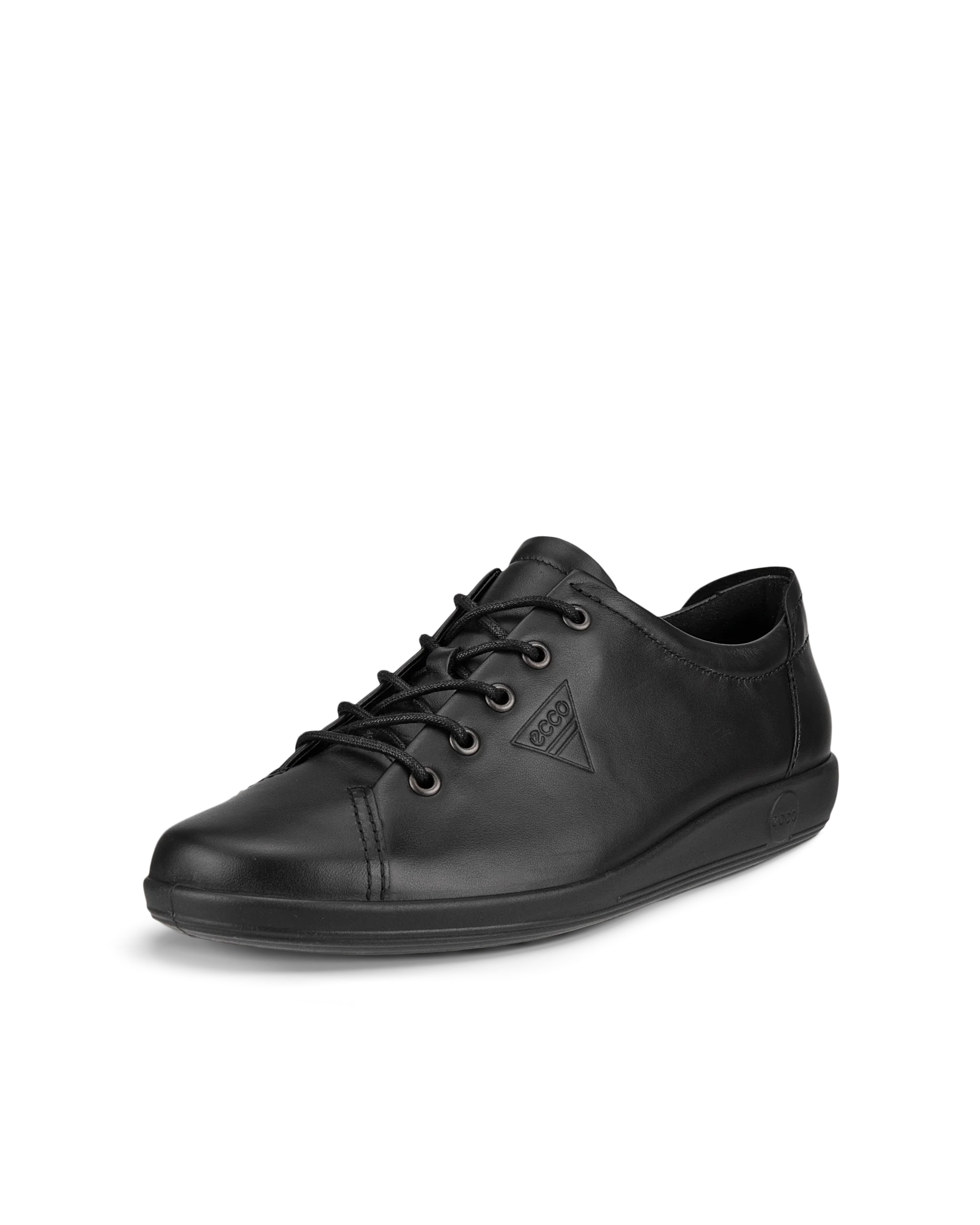 ECCO SOFT 2.0 Damen Ledersneaker Schwarz
