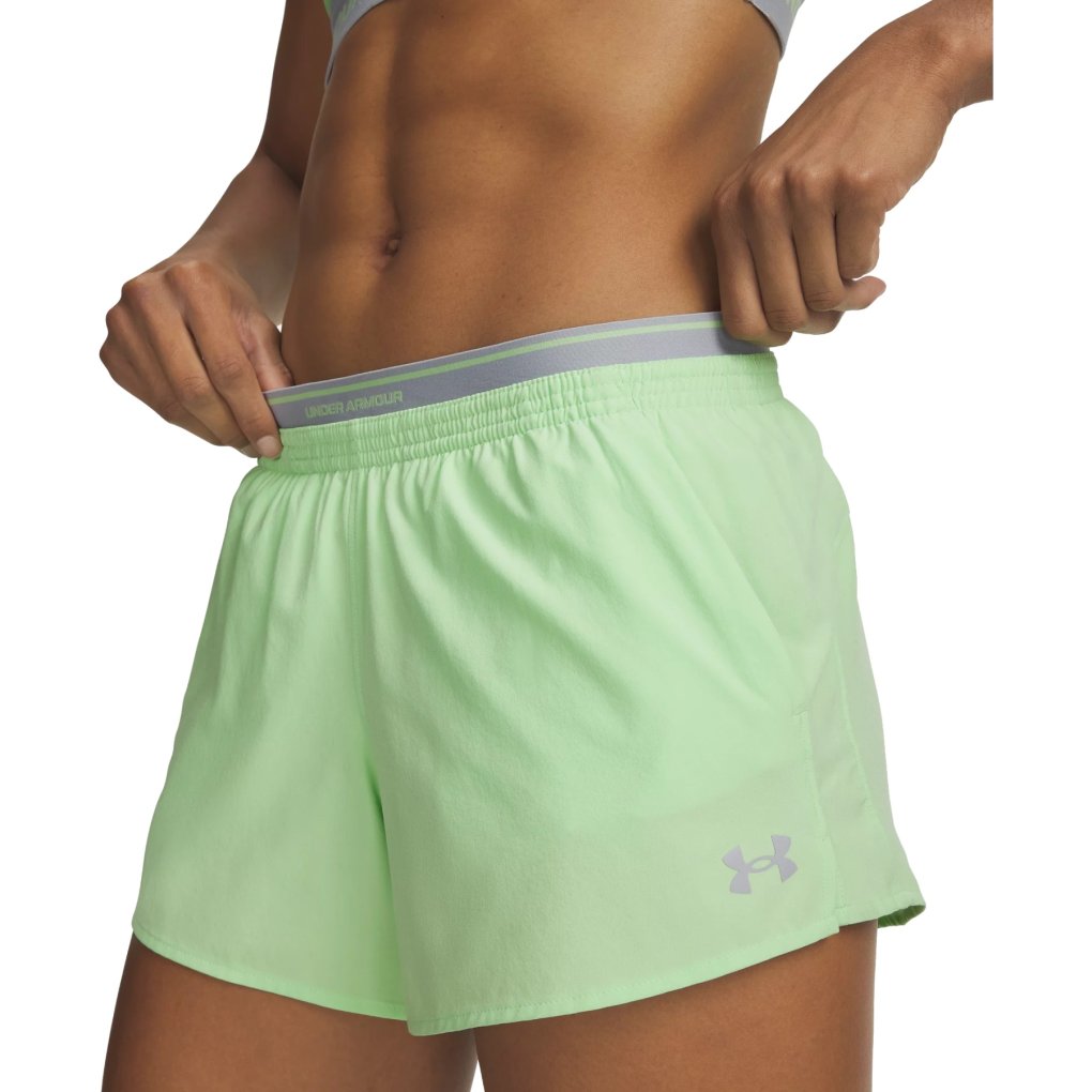 Under Armour UA Vanish Woven 3'' Shorts Women - Lumos Lime/Mod Gray