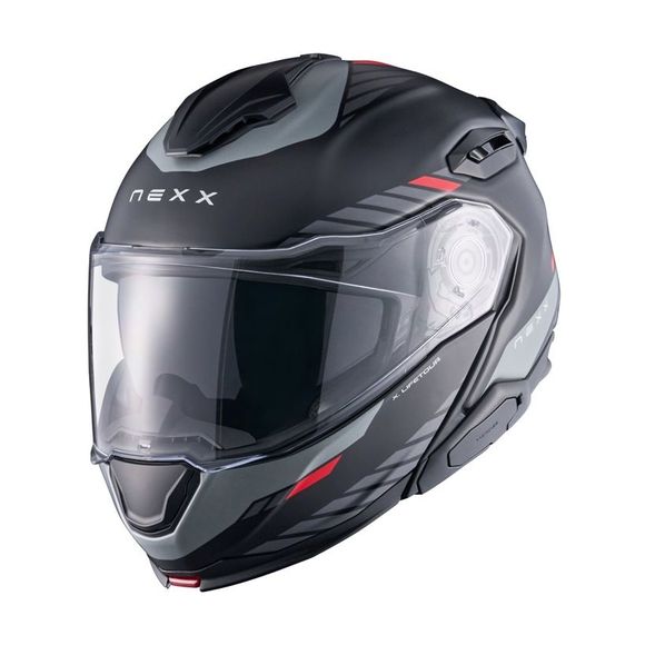 Nexx X.LIFETOUR Modular Helmet - GLOBE - Black / RedRef: Ne0631-C52213