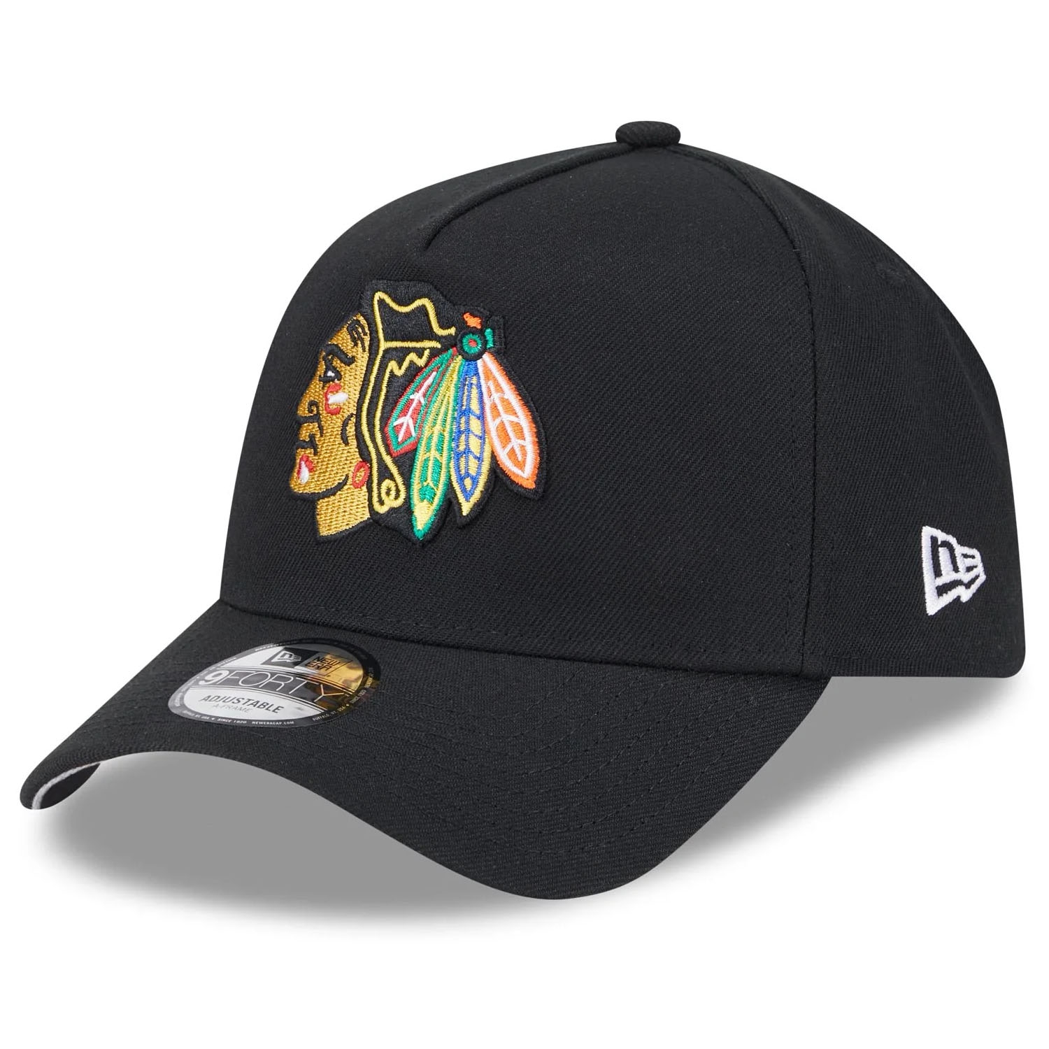 Chicago Blackhawks New Era 9FORTY A-Frame Trucker NHL Cap Black