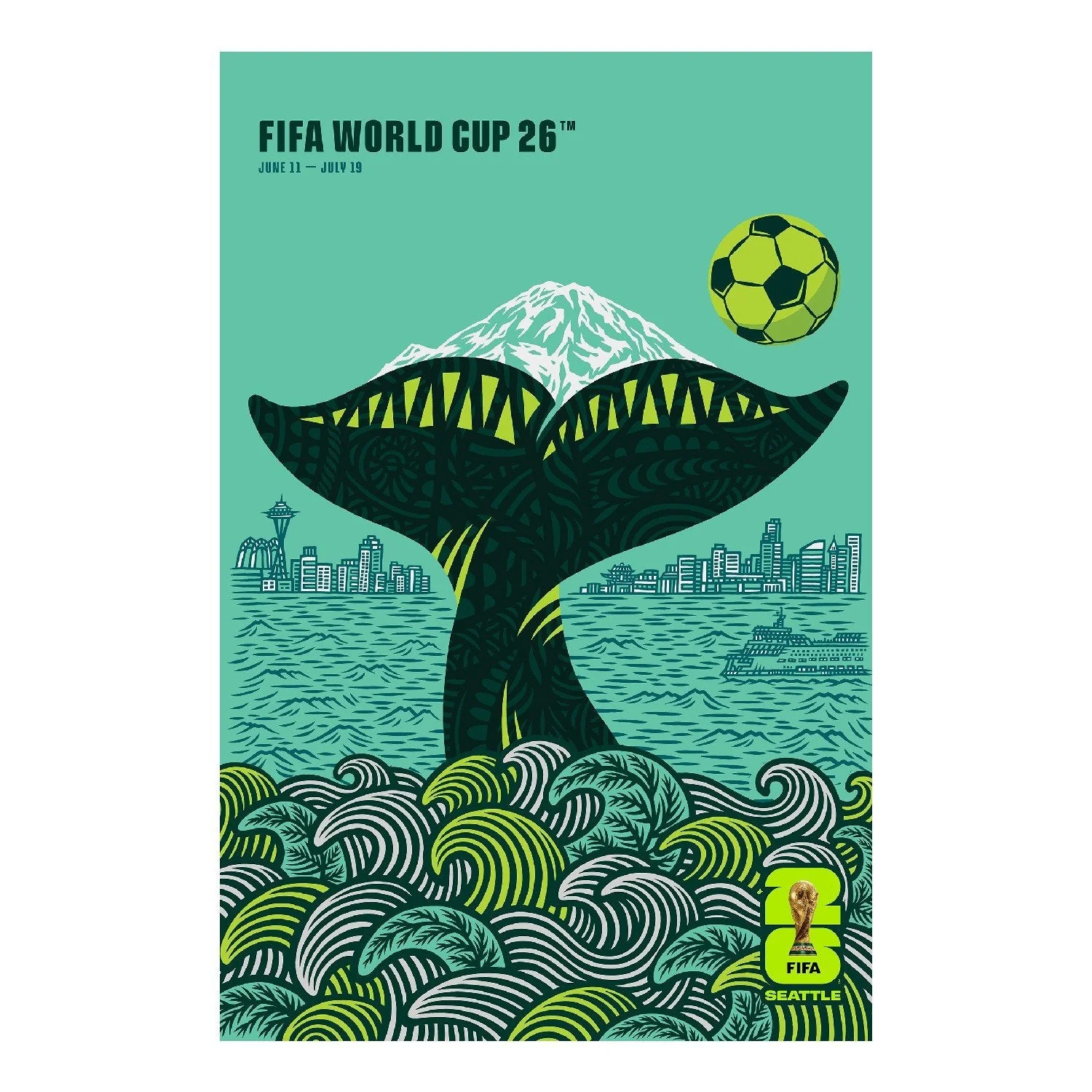 2026 Soccer Fan Collection Seattle Host City Poster