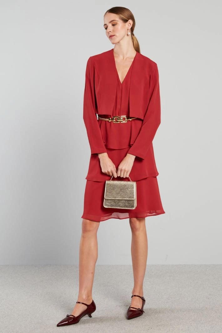 Envers satin bolero jacket - STRAWBERRY