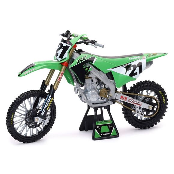 Miniature newray motorcycle kawasaki 450 kx jason anderson - 1/6° scale - green / greenRef: NRY0016 / 49733