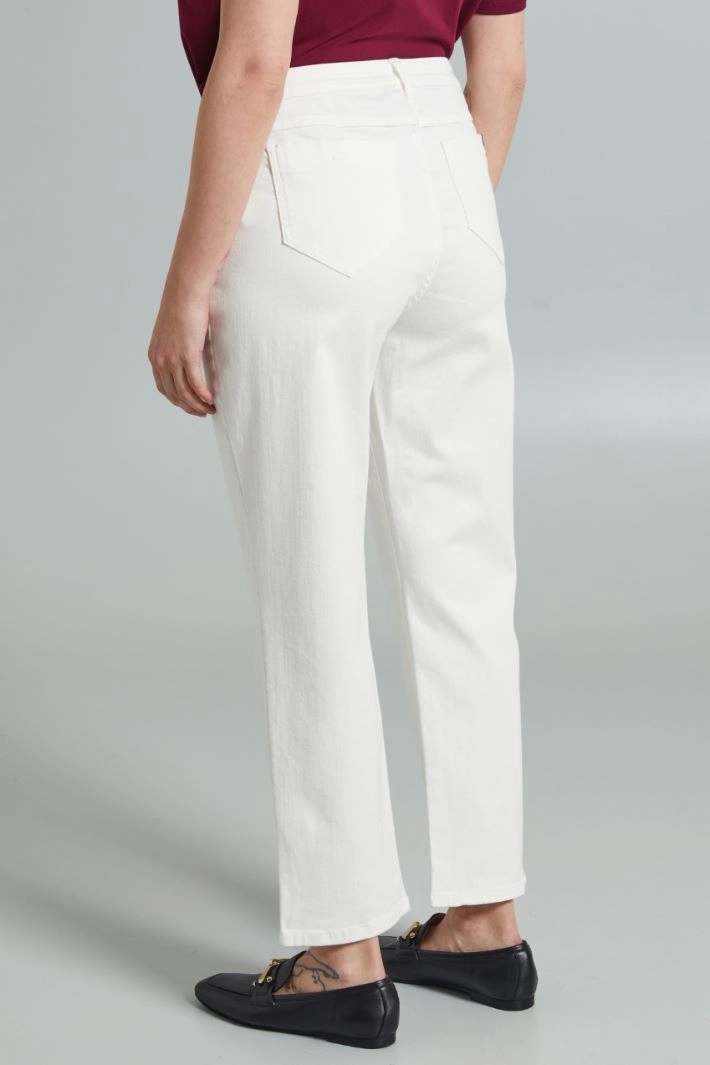 5-pocket bull trousers - WHITE