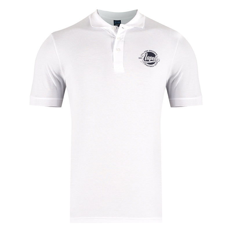 SSC Napoli White Vintage Polo Shirt