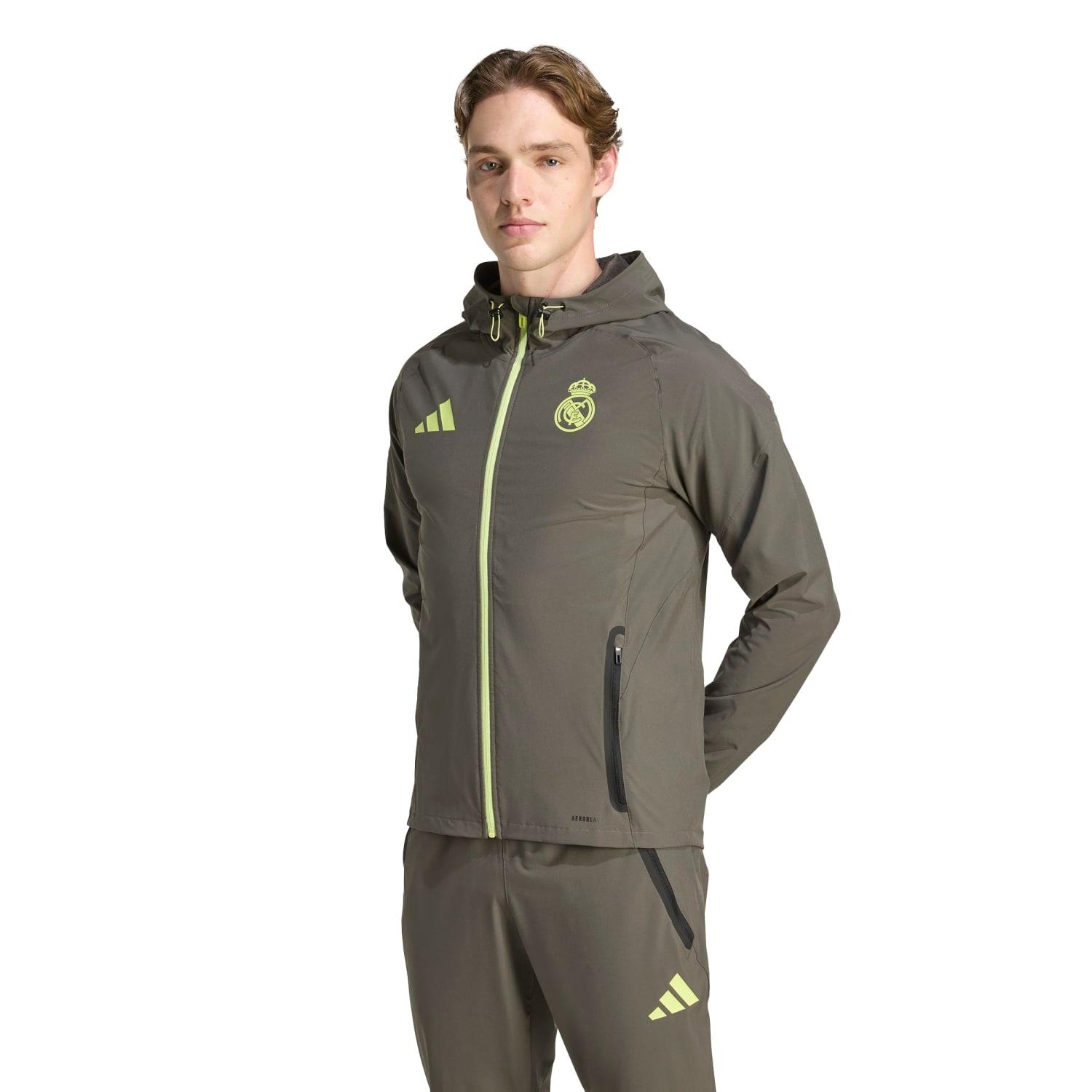 Mens Tiro Vis Tech Competition Jacket Grey/Lime Green