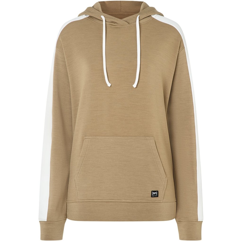 SUPER.NATURAL Colorado Hoodie Women - Oak/Fresh White
