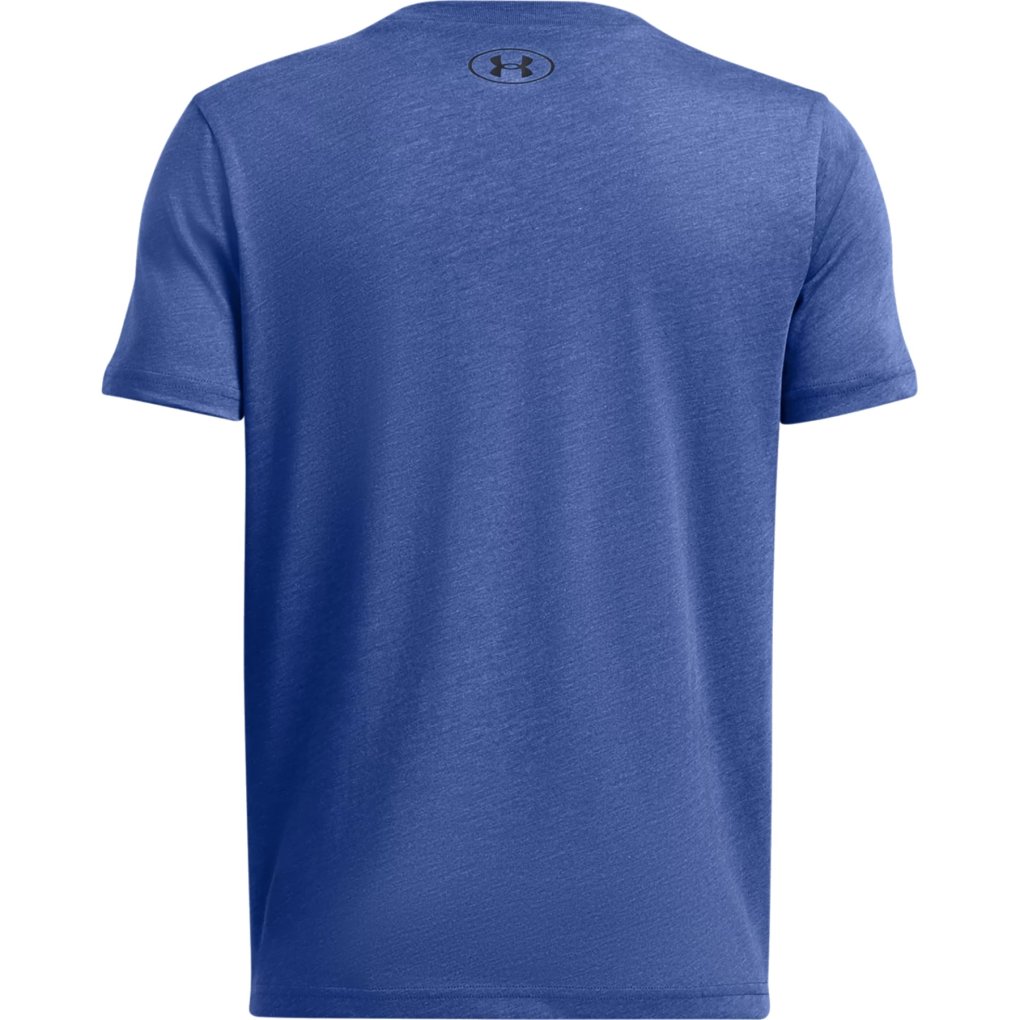 Under Armour UA Logo Wordmark Short Sleeve Shirt Boys - Tech Blue/Black