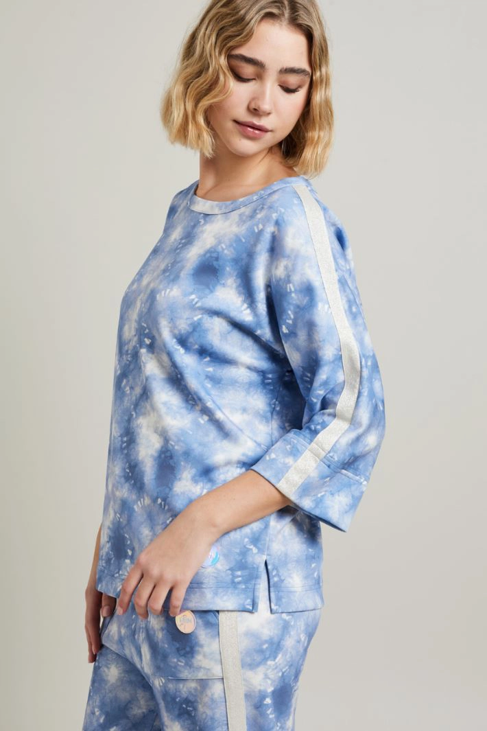 Compact jersey sweatshirt - LIGHT BLUE