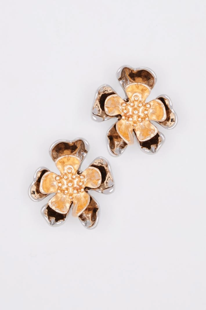 Flower earrings - GOLD SILVER