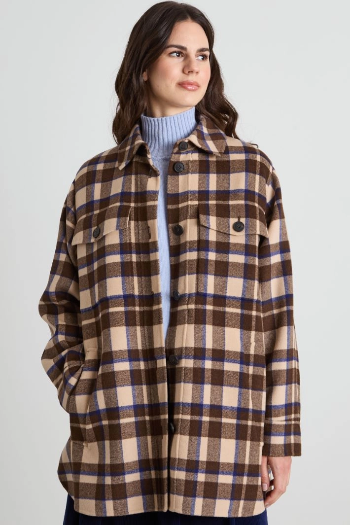 Two-piece wool jacket - BROWN