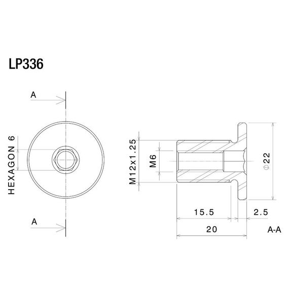 Protection levier Rizoma - Adaptateur proguardRef : RZ0970 / LP336B