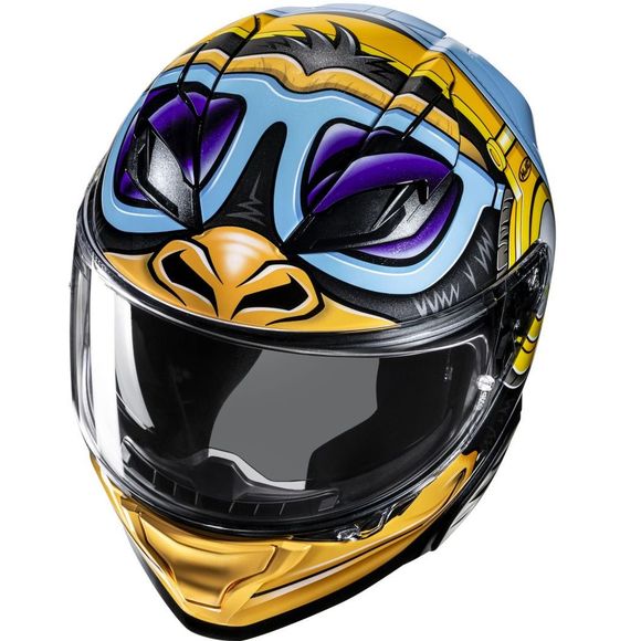 HJC F71 full face helmet - MONKEY DJ - Blue / OrangeRef: HJ1313