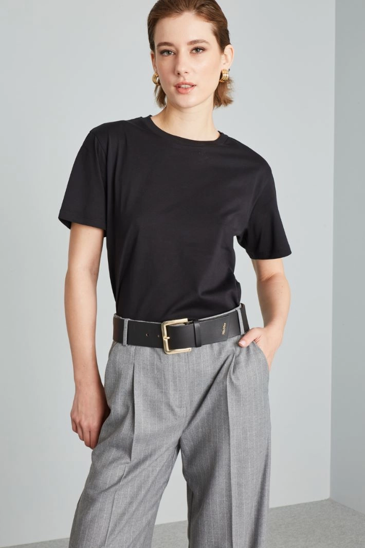 Pure cotton  T-shirt - BLACK