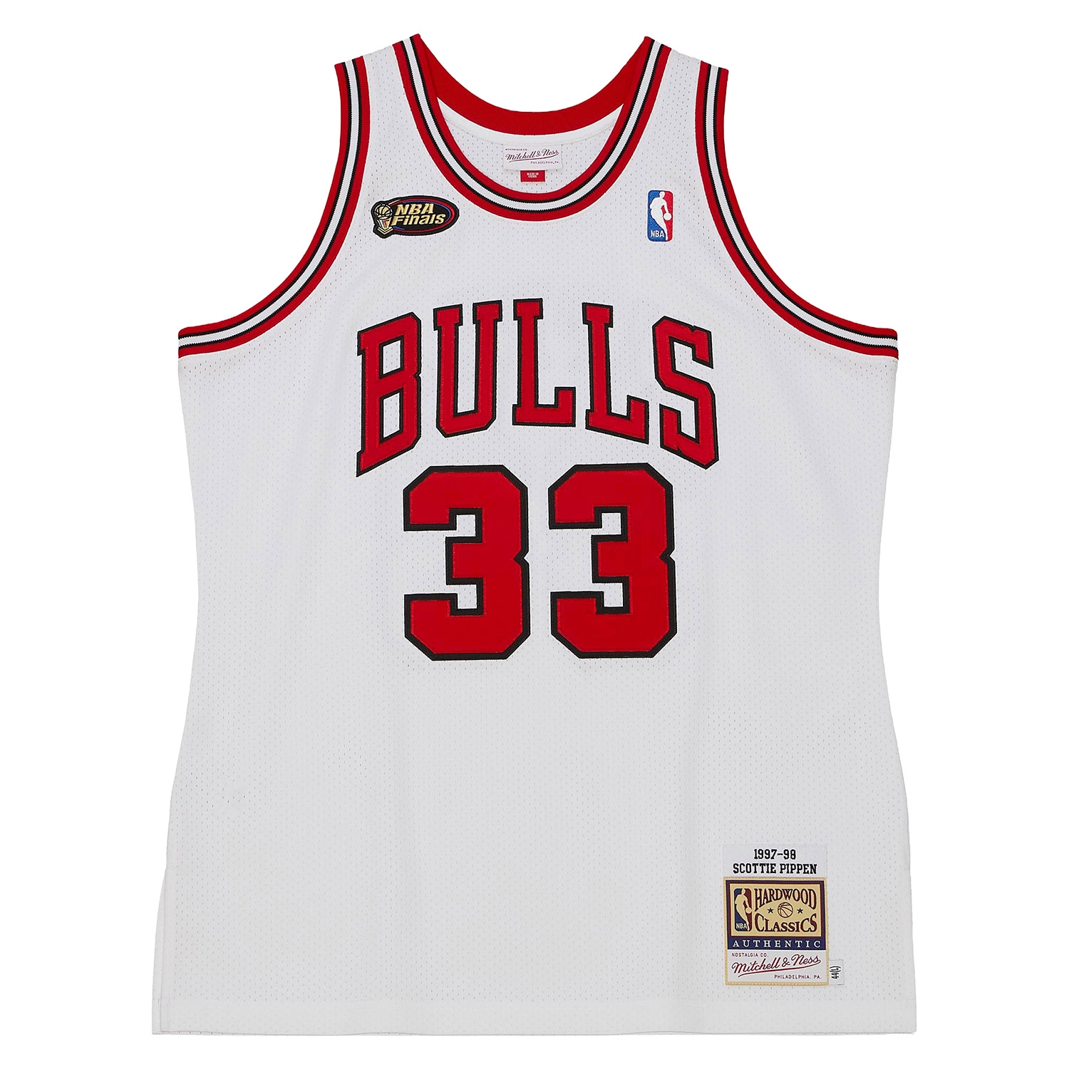 Scottie Pippen #33 Chicago Bulls 1997-98 Authentic NBA Jersey White