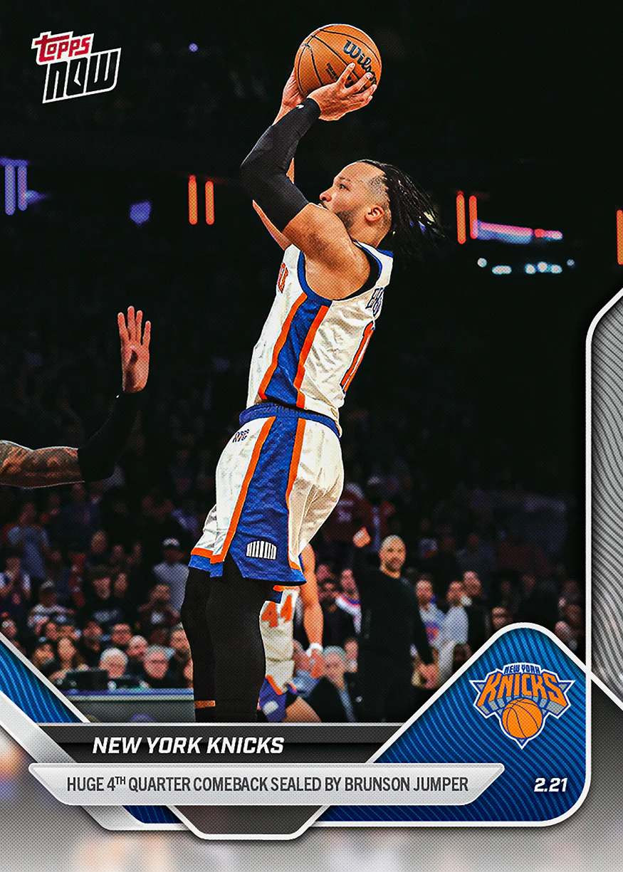 New York Knicks - 2025-26 NBA Topps NOW® - Card 180 - PR: 534