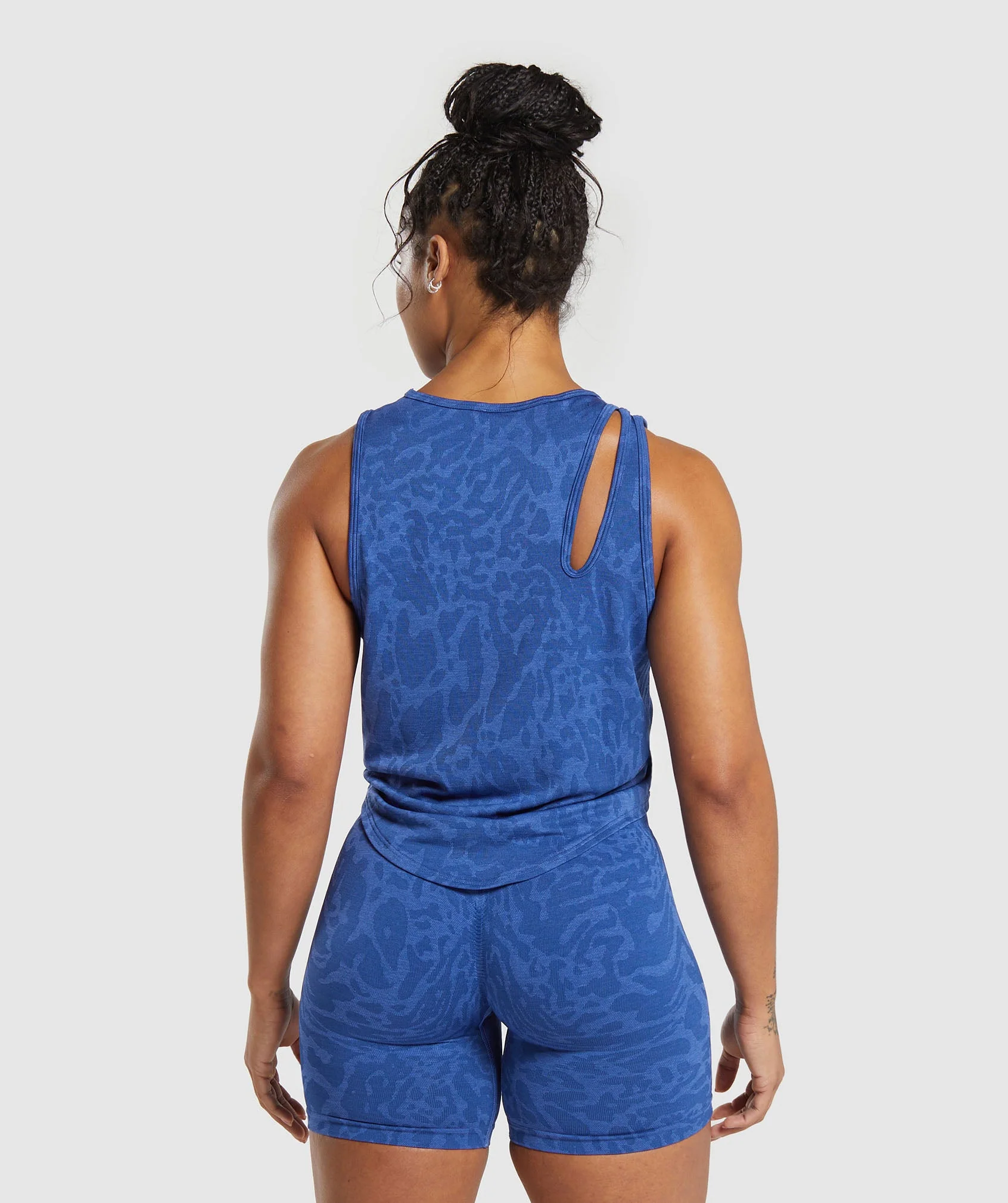 Adapt Safari Seamless Drop Arm Lifting Tank Wave Blue/Iris Blue