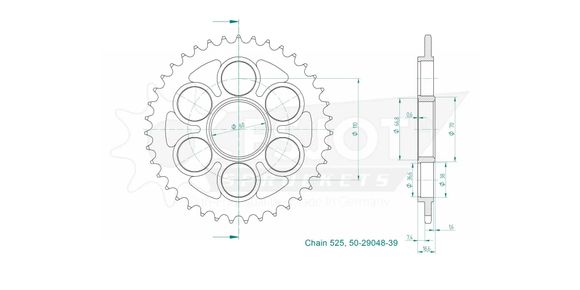 Couronne Esjot 39 dentsRef : ESJO00085A / 12112991