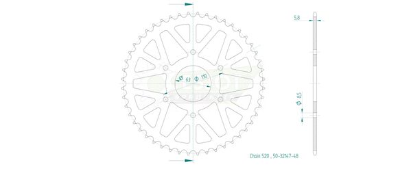 Esjot crown 48 teethKTM 125 125 DUKE ABS - 2024Ref: ESJO00093A / 12113041