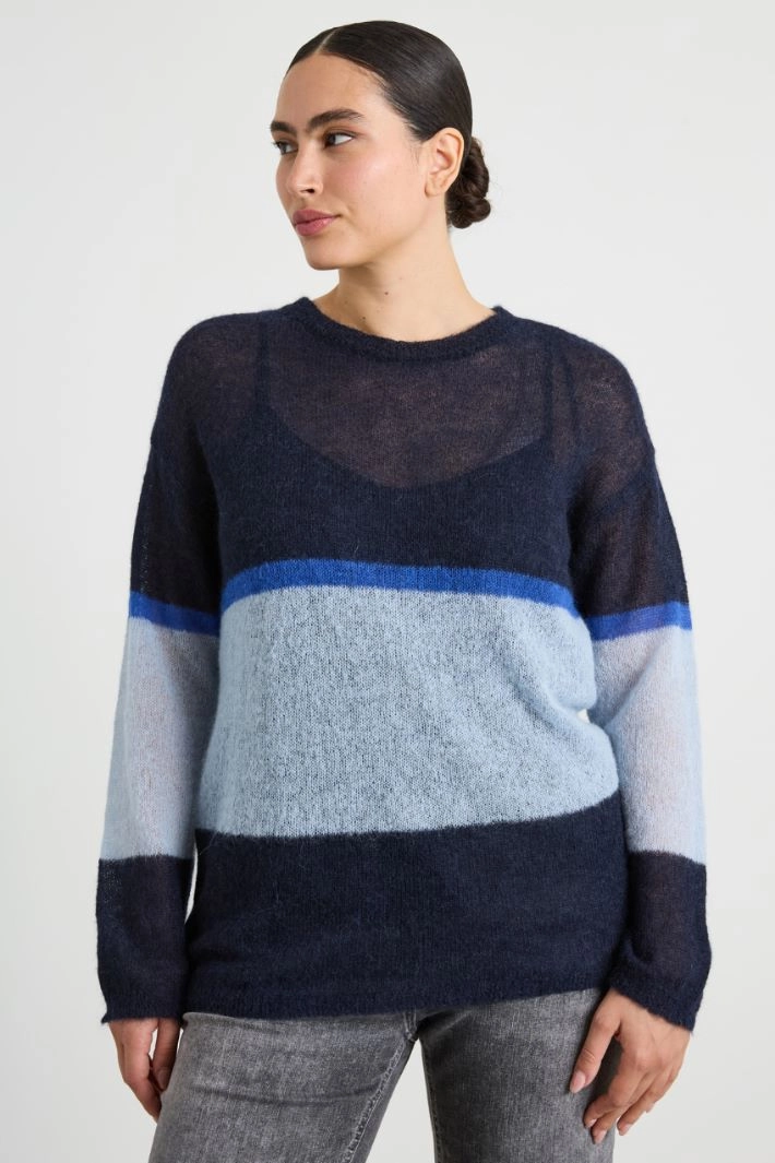 Alpaca and mohair sweater - NIGHT BLUE