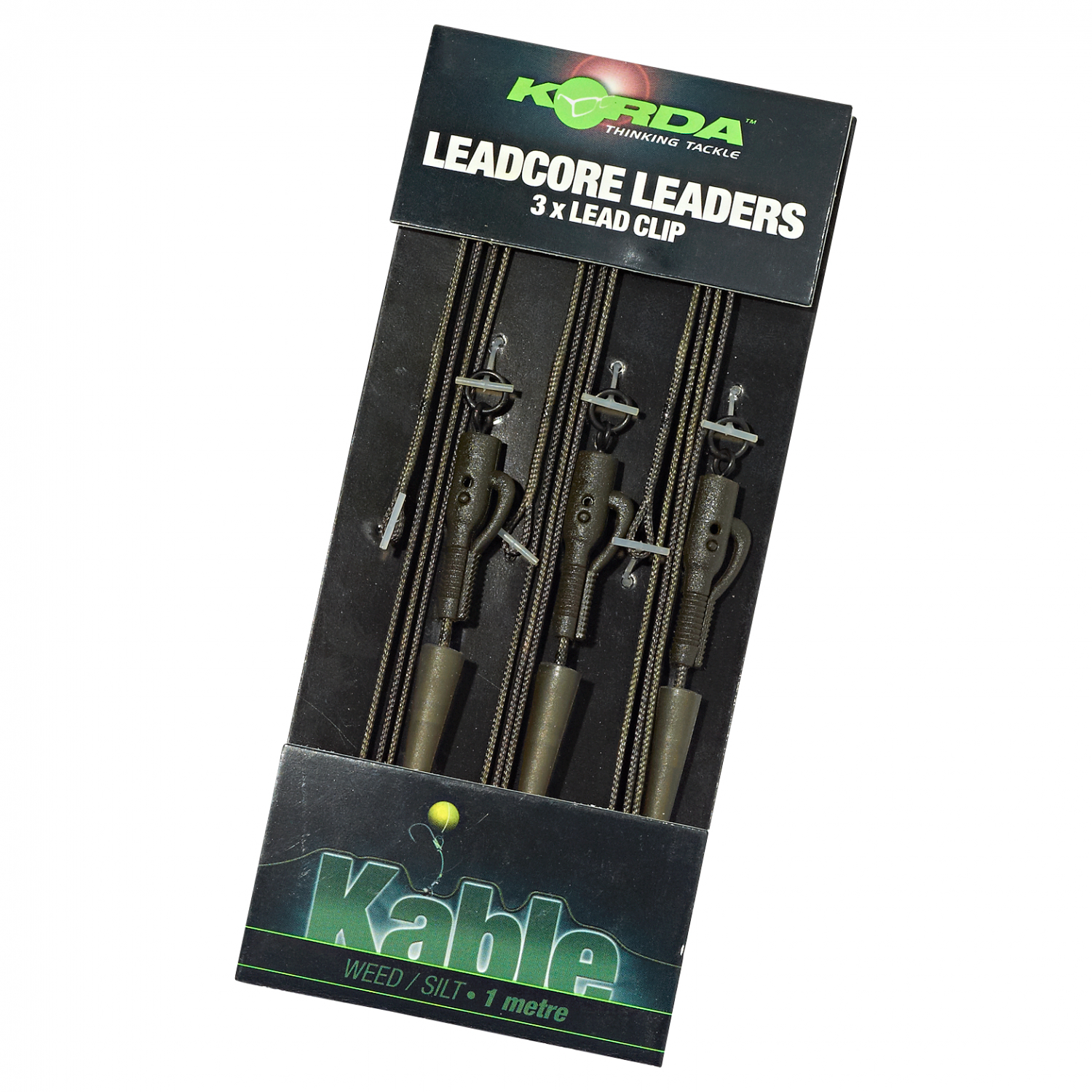 Korda Ring Swivel Leadcore Leader (weed\/silt\/green)