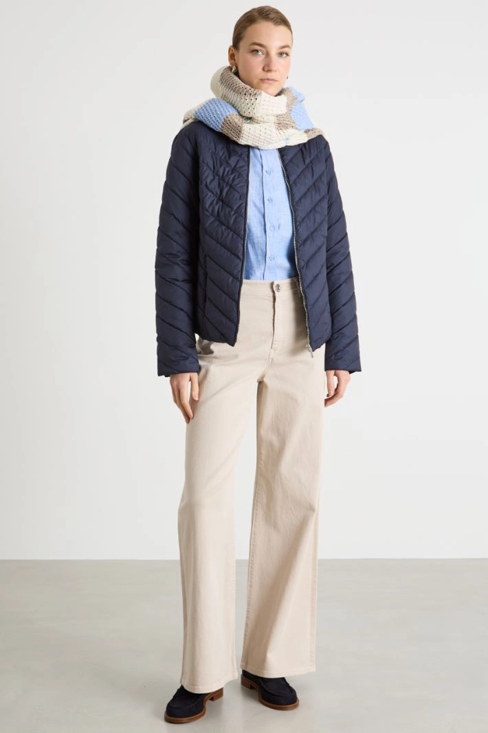 Reversible padded jacket - BLUE LIGHT BLUE