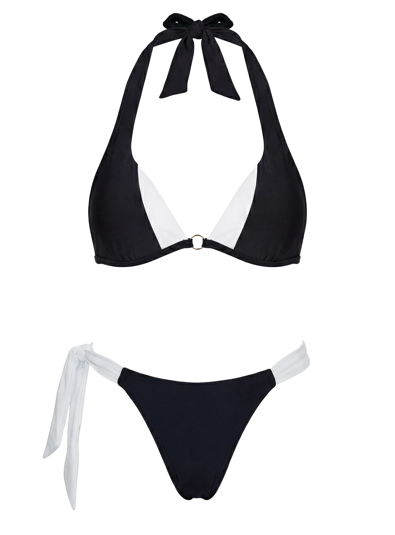 Summer Season Tie Side Bikini Bottoms Black / White