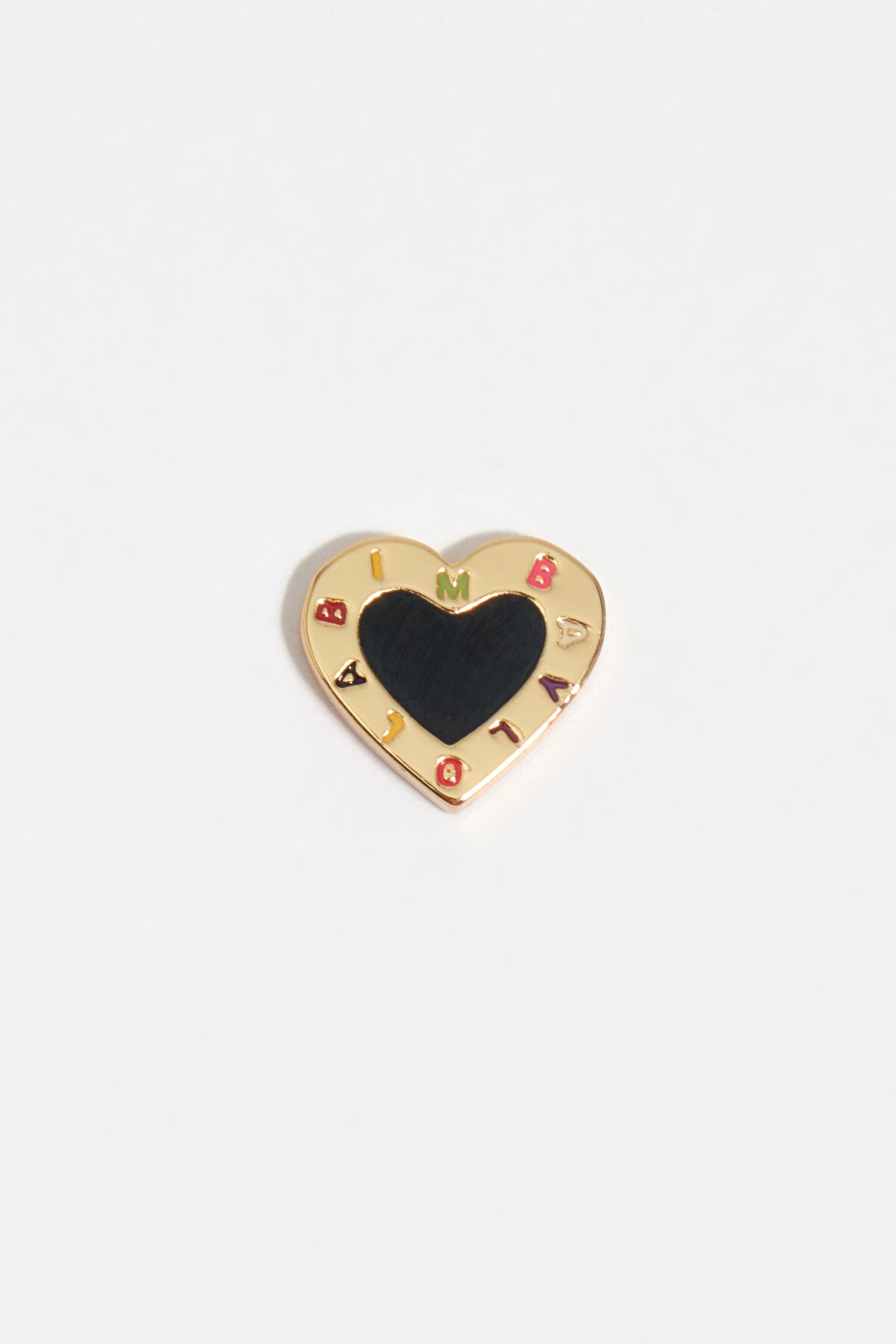 Black heart logo earrings