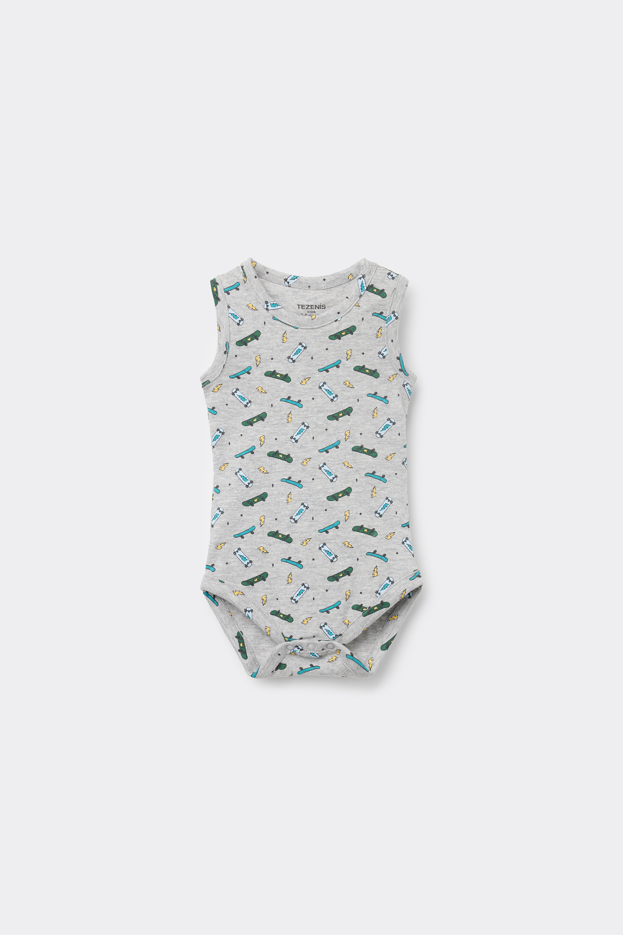 Baby Printed Pure Cotton Bodysuit with Wide Shoulder Straps