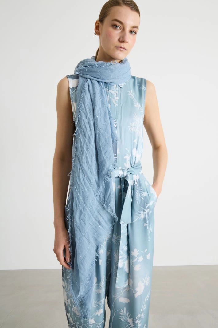 Micro-sequin stole - LIGHT BLUE