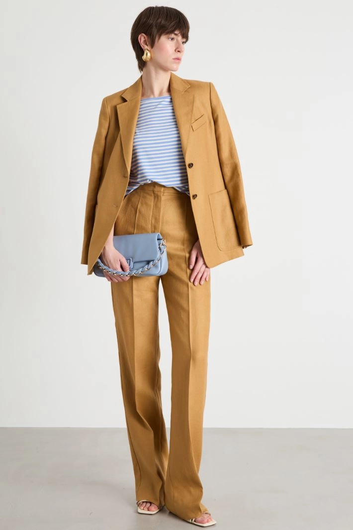 Fitted T-shirt - LIGHT BLUE WHITE